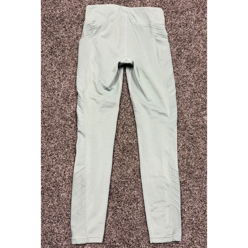 Athleta Girl Leggings XL 14 Green Moto-Vation 2.0 Tight Pockets Activewear Moto